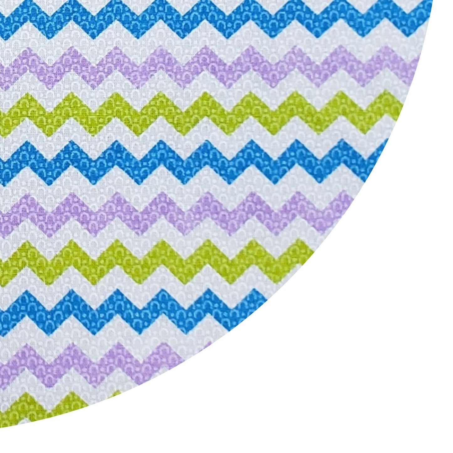 Charlo's Set of 4 Round Placemats Covers Paint ZigZag II 14 Dia inch