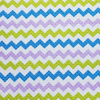 Charlo's Set of 4 Round Placemats Covers Paint ZigZag II 14 Dia inch