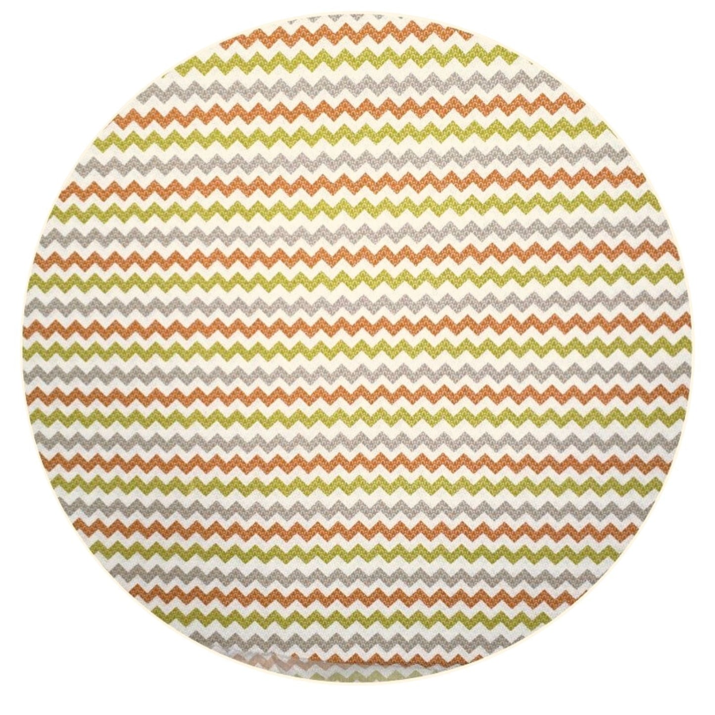 Charlo's Set of 4 Round Placemats Covers Paint ZigZag 14 Dia inch