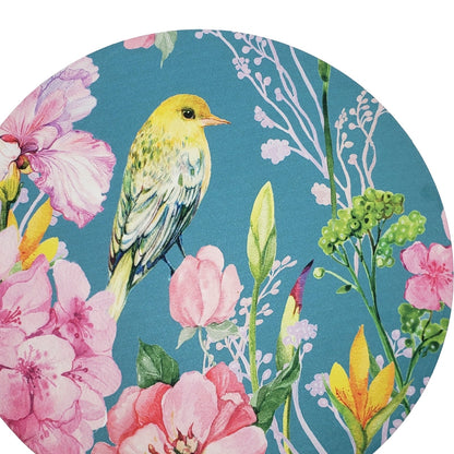 Set of 4 Round Placemats Covers Blue Bird Versailles 14 Dia inch