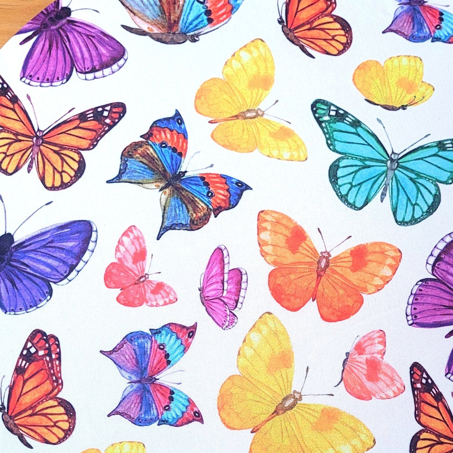 Set of 4 Round Placemats Covers 14 Dia inch Butterflies