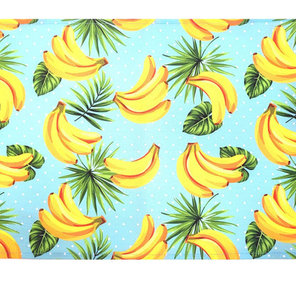 Charlo's Set of 4 Waterproof Rectangular Placemats Banana Joy 17X13