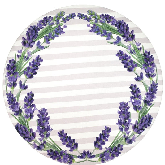 Set of 4 Round Placemats Covers 14 Dia inch Ring Lavender Lilac