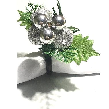 Maison Charlo | Set of 4 Charlo's Silver Prime Christmas Napkin Rings